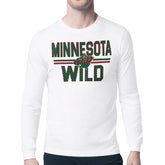 NHL Minnesota Wild Starter Mesh Look Team Name Long Sleeve T-Shirt - White