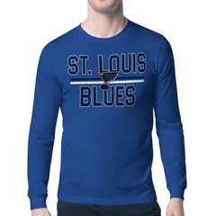 NHL St. Louis Blues Starter Mesh Look Team Name Long Sleeve T-Shirt - Blue