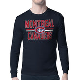 NHL Montreal Canadiens Starter Mesh Look Team Name Long Sleeve T-Shirt - Navy