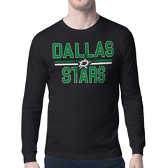 NHL Dallas Stars Starter Mesh Look Team Name Long Sleeve T-Shirt - Black