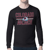 NHL Colorado Avalanche Starter Mesh Look Team Name Long Sleeve T-Shirt - Black