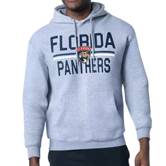 NHL Florida Panthers Starter Mesh Look Team Name Logo Tri-Blend Pullover Hoodie - Heather Gray