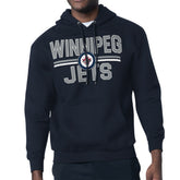 NHL Winnipeg Jets Starter Mesh Look Team Name Logo Tri-Blend Pullover Hoodie - Navy