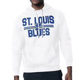 NHL St. Louis Blues Starter Mesh Look Team Name Logo Tri-Blend Pullover Hoodie - White
