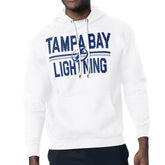 NHL Tampa Bay Lightning Starter Mesh Look Team Name Logo Tri-Blend Pullover Hoodie - White