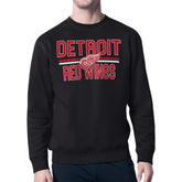 NHL Detroit Red Wings Starter Mesh Look Team Name Logo Pullover Sweatshirt - Black