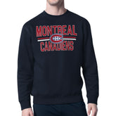 NHL Montreal Canadiens Starter Mesh Look Team Name Logo Pullover Sweatshirt - Navy