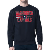 NHL Washington Capitals Starter Mesh Look Team Name Logo Pullover Sweatshirt - Navy
