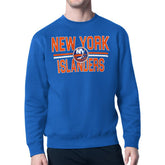 NHL New York Islanders Starter Mesh Look Team Name Logo Pullover Sweatshirt - Blue
