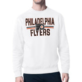NHL Philadelphia Flyers Starter Mesh Look Team Name Logo Pullover Sweatshirt - White