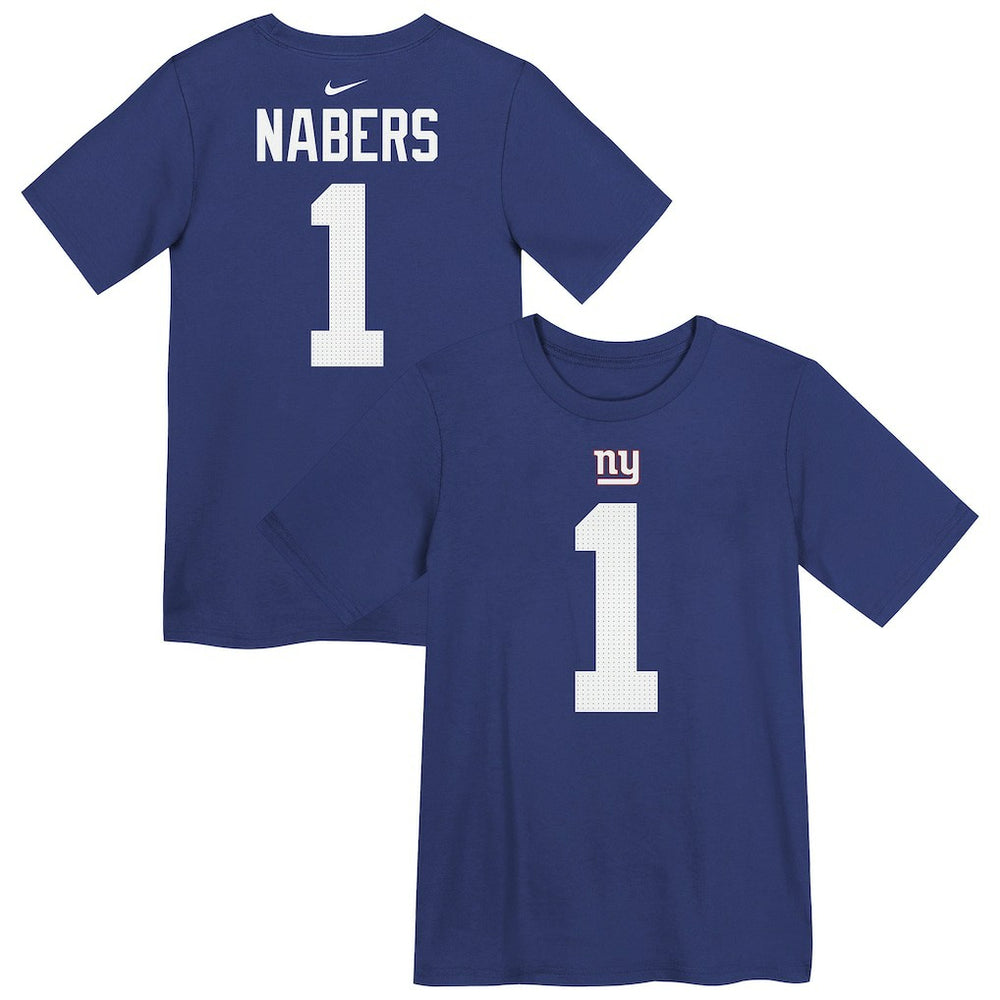 Malik Nabers New York Giants Preschool Name & Number T-Shirt Royal