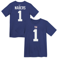 Malik Nabers New York Giants Preschool Name & Number T-Shirt Royal