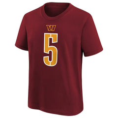 Jayden Daniels Washington Commanders Preschool Player Name & Number T-Shirt Burgundy