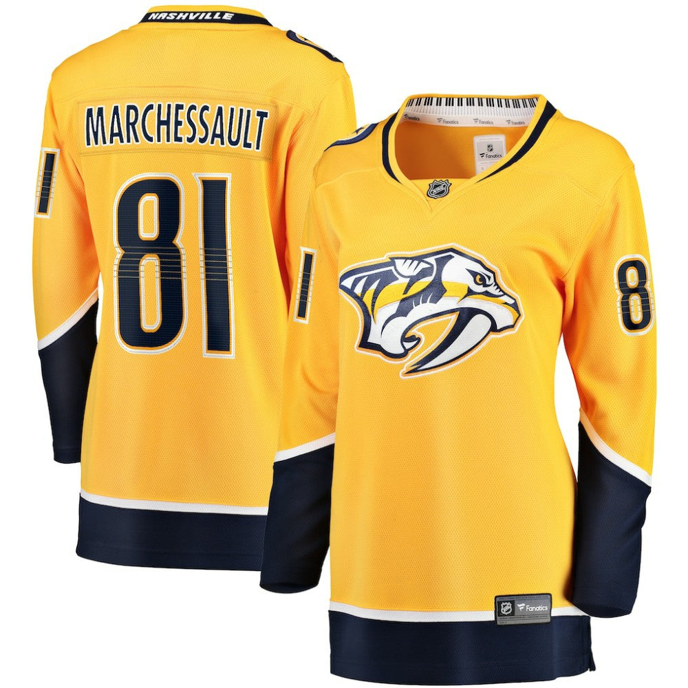 NHL Jonathan Marchessault Nashville Predators Fanatics Women's Breakaway Jersey - Gold
