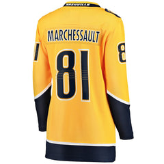 NHL Jonathan Marchessault Nashville Predators Fanatics Women's Breakaway Jersey - Gold