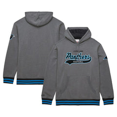 Carolina Panthers Vintage Logo Snow Washed Fleece Pullover Hoodie Heather Gray