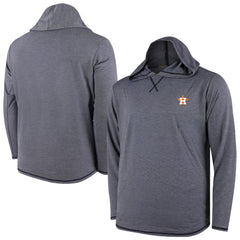 Houston Astros Butter Stripe Tri-Blend Long Sleeve Hoodie T-Shirt - Navy Hoodies
