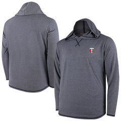 Minnesota Twins Butter Stripe Tri-Blend Long Sleeve Hoodie T-Shirt - Navy Hoodies
