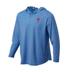 Philadelphia Phillies Butter Stripe Tri-Blend Long Sleeve Hoodie T-Shirt - Royal Hoodies