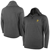 Pittsburgh Pirates Butter Stripe Tri-Blend Long Sleeve Hoodie T-Shirt - Black Hoodies