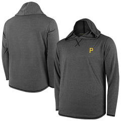 Pittsburgh Pirates Butter Stripe Tri-Blend Long Sleeve Hoodie T-Shirt - Black Hoodies