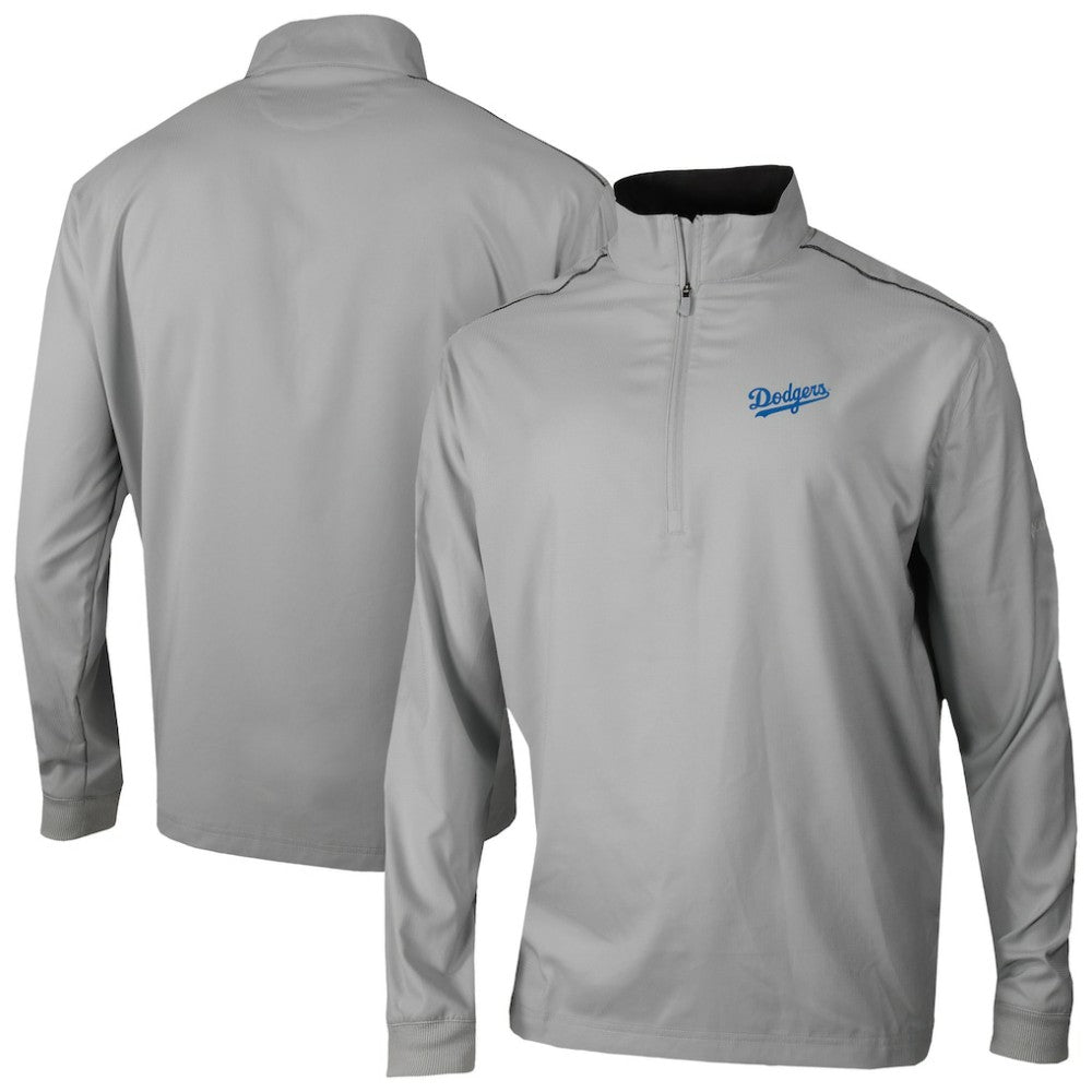 Los Angeles Dodgers Columbia Omni-Wick Bogey's Paradise Quarter-Zip Top - Gray Tops
