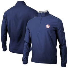 New York Yankees Columbia Omni-Wick Bogey's Paradise Quarter-Zip Top - Navy Tops