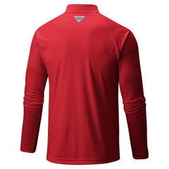 Philadelphia Phillies Columbia Terminal Tackle Raglan Omni-Shade Quarter-Zip Pullover Top - Red Pullover