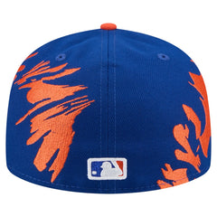 New York Mets New Era Retro Pattern 59FIFTY Fitted Hat - Royal/Orange Hats