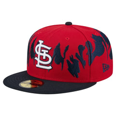 St. Louis Cardinals New Era Retro Pattern 59FIFTY Fitted Hat - Red/Navy Hats