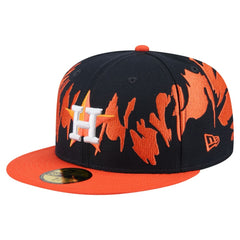 Houston Astros New Era Retro Pattern 59FIFTY Fitted Hat - Navy/Orange Hats