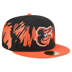 Baltimore Orioles New Era Retro Pattern 59FIFTY Fitted Hat - Black/Orange Hats
