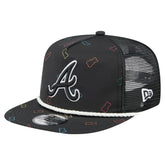 Atlanta Braves New Era Gummy Golfer Trucker Adjustable Hat - Black Hats