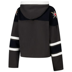 NHL Vegas Golden Knights '47 Women's Cropped Superior Lacer Pullover Hoodie - Charcoal
