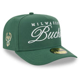 Milwaukee Bucks 2025 NBA Draft A-Frame 59FIFTY Fitted Hat Hunter Green