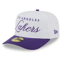 Los Angeles Lakers 2025 NBA Draft A-Frame 59FIFTY Fitted Hat White/Purple