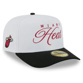 Miami Heat 2025 NBA Draft A-Frame 59FIFTY Fitted Hat White/Black