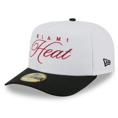 Miami Heat 2025 NBA Draft A-Frame 59FIFTY Fitted Hat White/Black