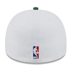 Milwaukee Bucks 2025 NBA Draft A-Frame 59FIFTY Fitted Hat White/Hunter Green