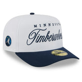 Minnesota Timberwolves 2025 NBA Draft A-Frame 59FIFTY Fitted Hat White/Navy