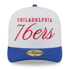 Philadelphia 76ers 2025 NBA Draft A-Frame 59FIFTY Fitted Hat White/Royal