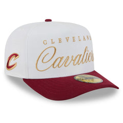 Cleveland Cavaliers 2025 NBA Draft A-Frame 59FIFTY Fitted Hat White/Wine