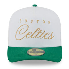 Boston Celtics 2025 NBA Draft A-Frame 59FIFTY Fitted Hat White/Kelly Green