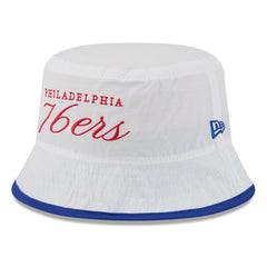 Philadelphia 76ers 2025 NBA Draft Nylon Bucket Hat White/Royal