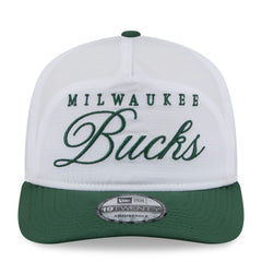 Milwaukee Bucks 2025 NBA Draft On-Stage Nylon 19TWENTY Adjustable Hat White/Hunter Green
