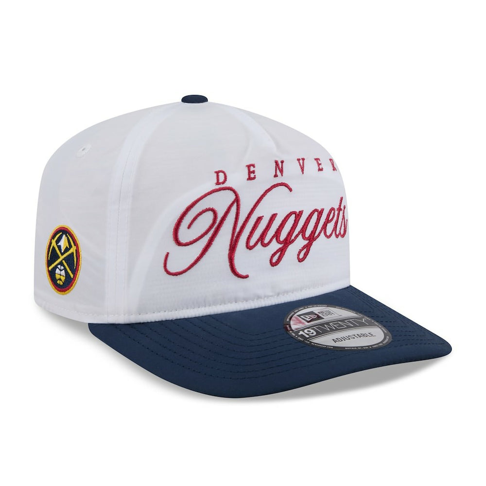 Denver Nuggets 2025 NBA Draft On-Stage Nylon 19TWENTY Adjustable Hat White/Navy
