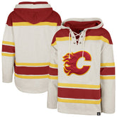 NHL Calgary Flames '47 Rockaway Lacer Pullover Hoodie - Oatmeal