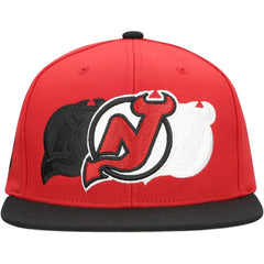 NHL New Jersey Devils Mitchell & Ness Soul Triple Up Snapback Hat - Red