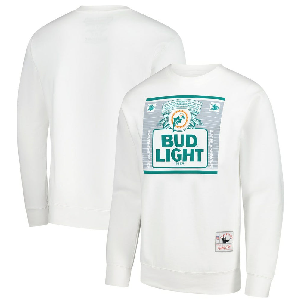 Miami Dolphins x Bud Light The Crest Pullover Sweatshirt White