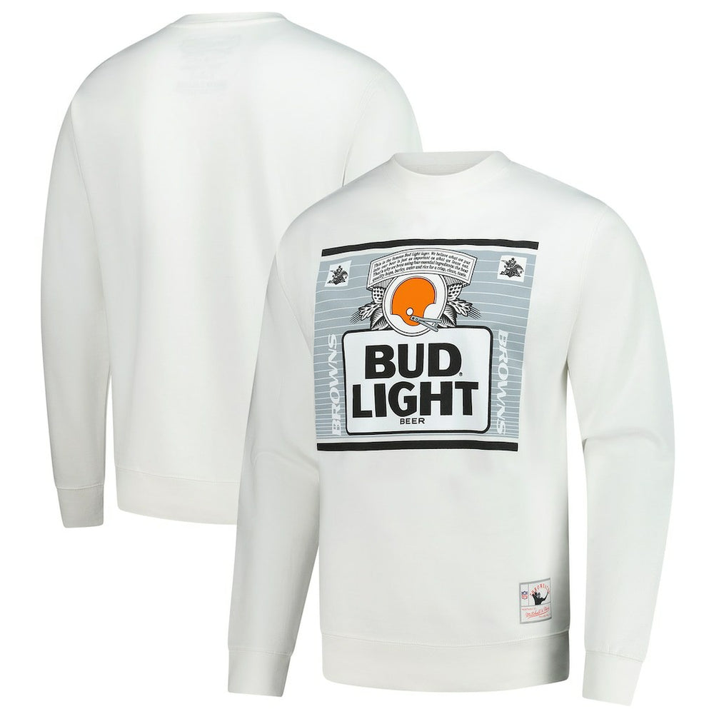 Cleveland Browns x Bud Light The Crest Pullover Sweatshirt White